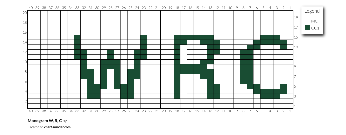 Monogram W, R, C