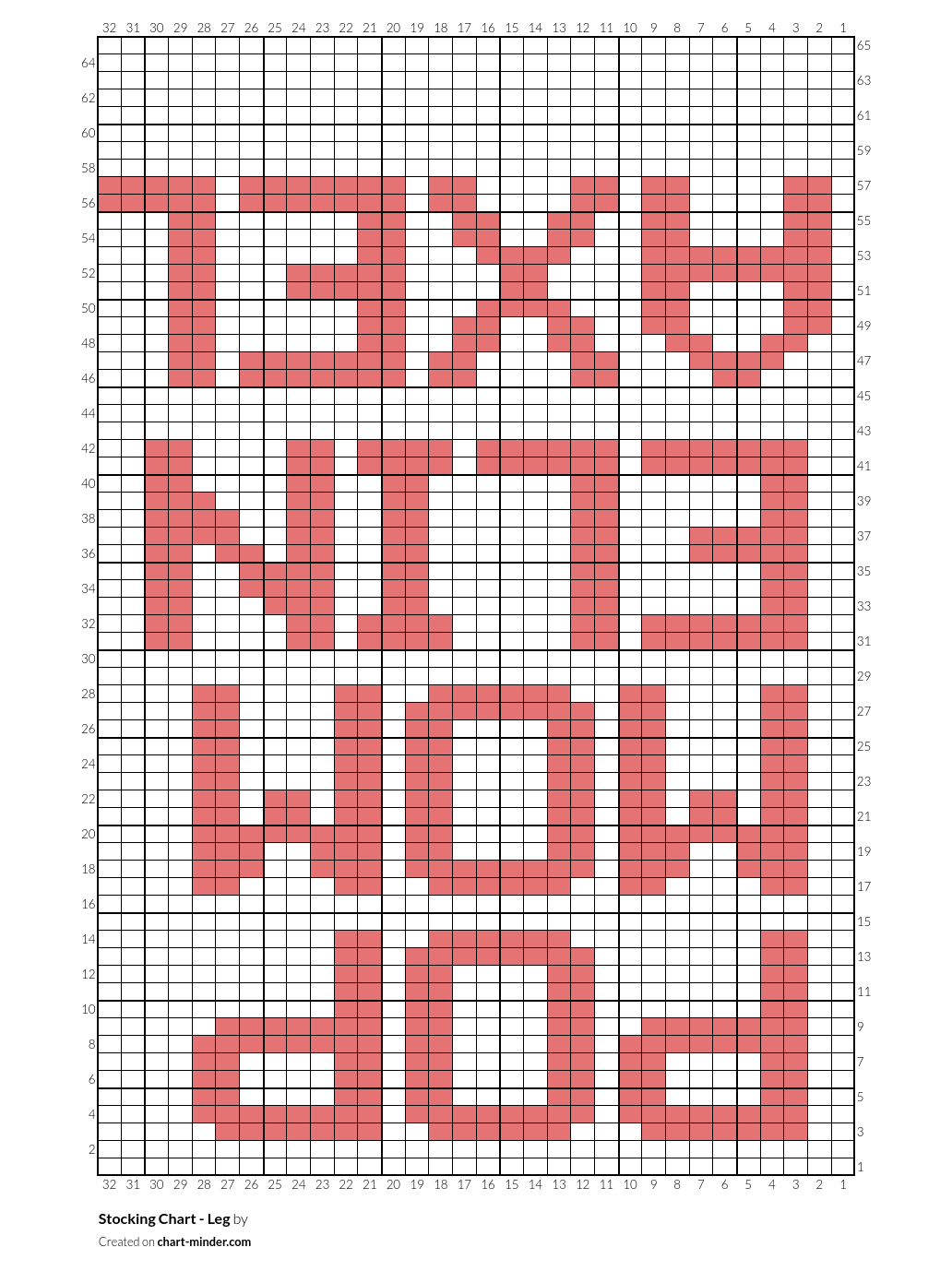 Stocking Chart - Leg