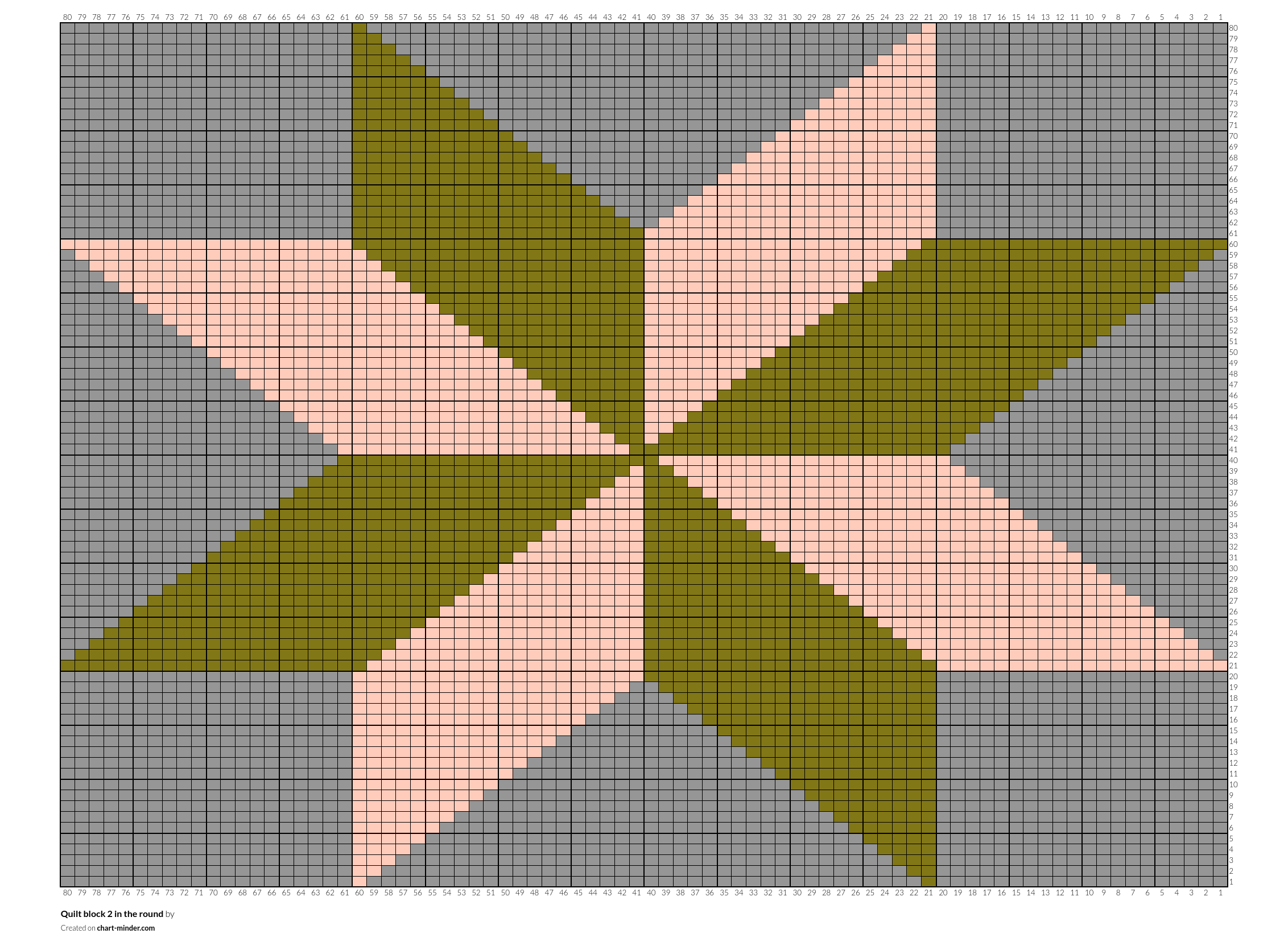 Quilt block 2 in the round