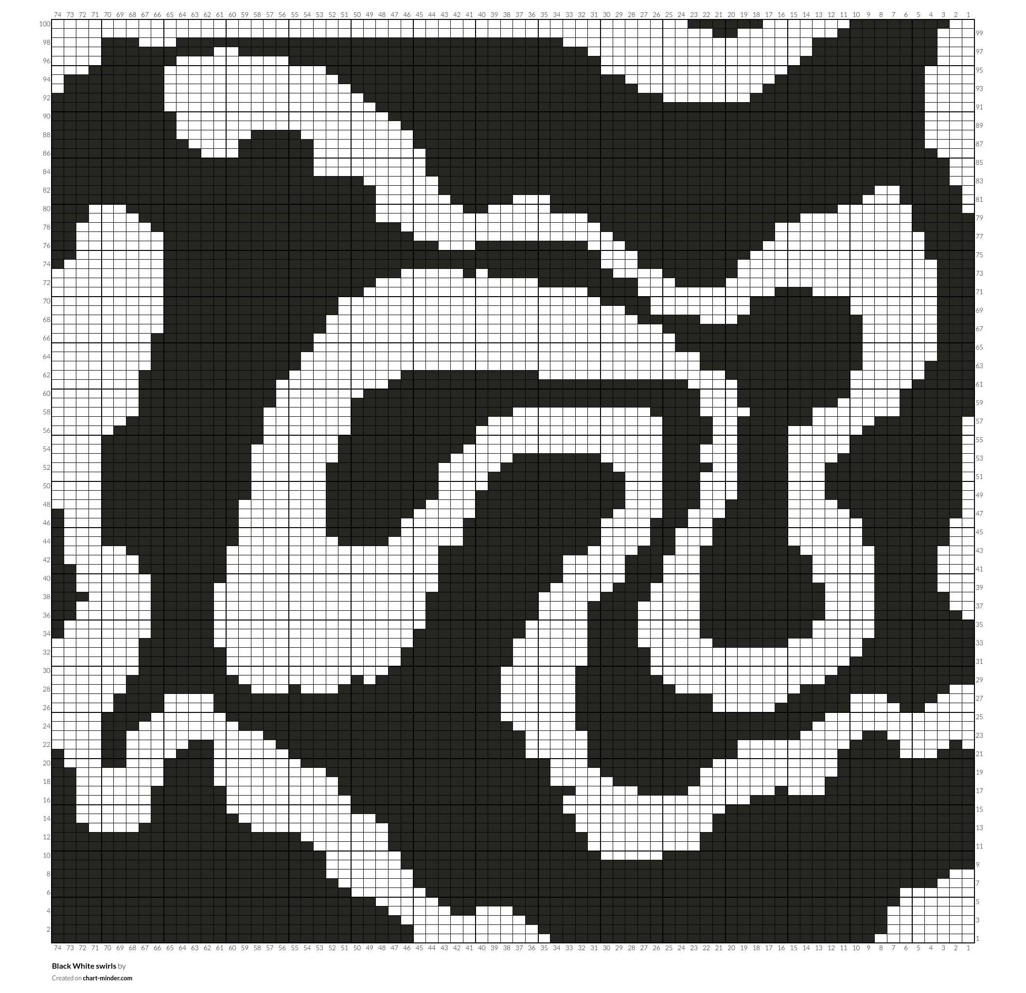 Black White swirls