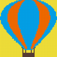 Hot air Balloon Intarsia