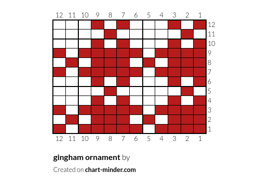 gingham ornament