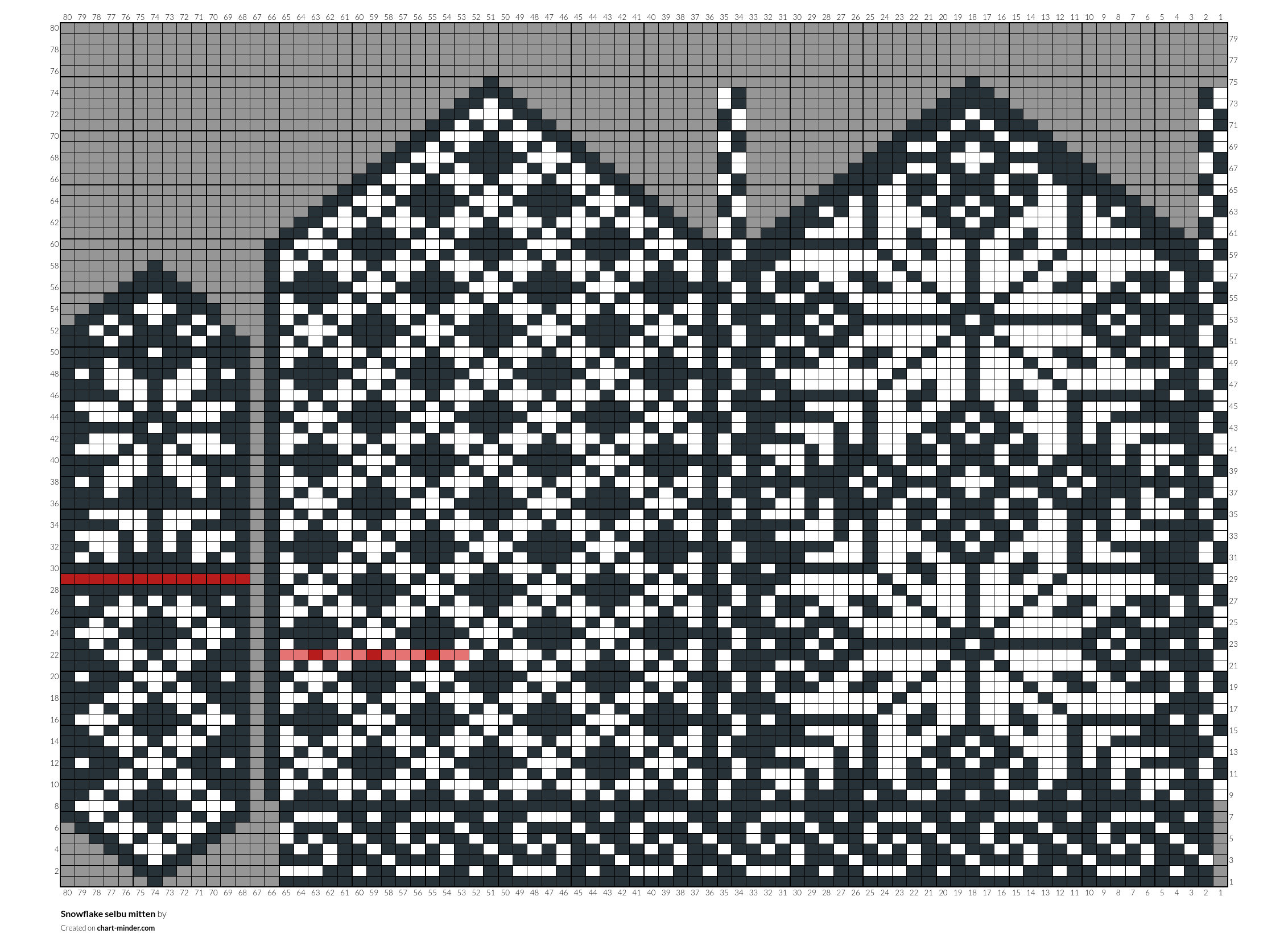 Snowflake selbu mitten