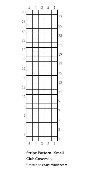 Stripe Pattern - Small Club Covers