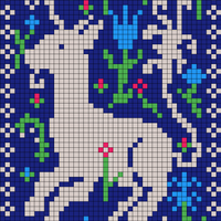 Unicorn intarsia