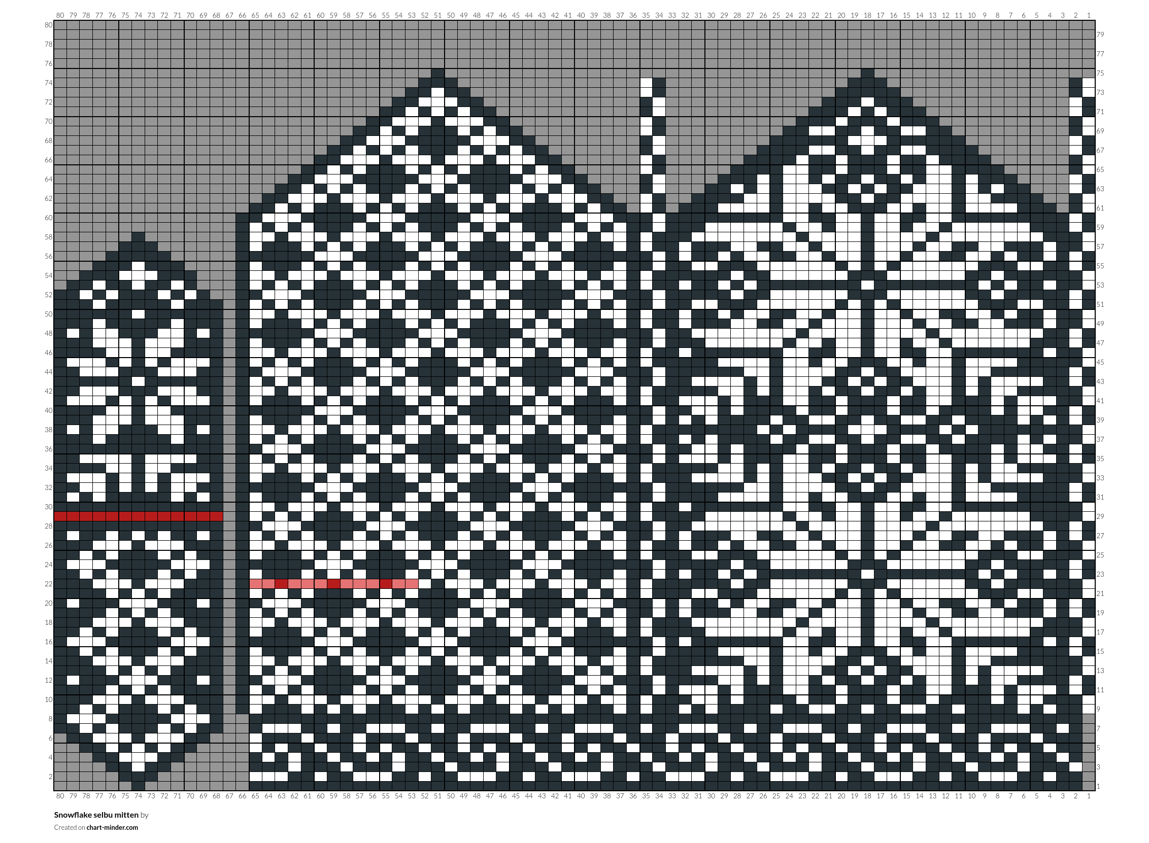 Snowflake selbu mitten