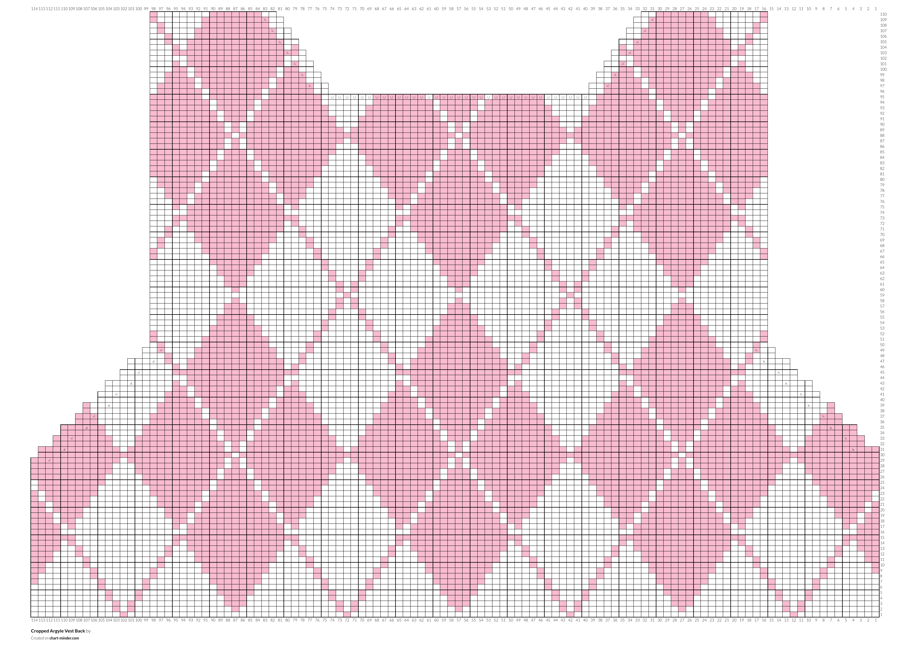 Cropped Argyle Vest Back