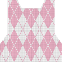 Cropped Argyle Vest Back