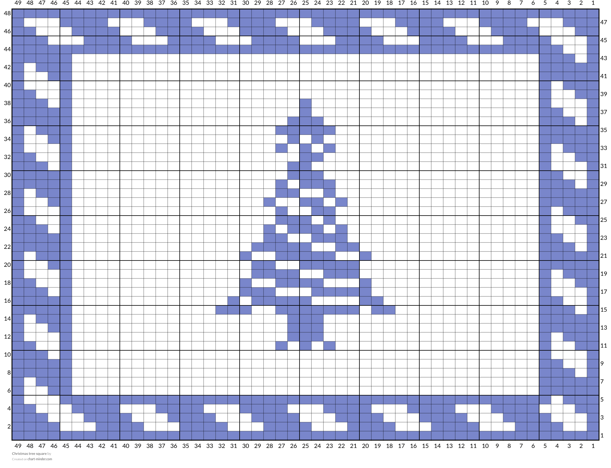 Christmas tree square