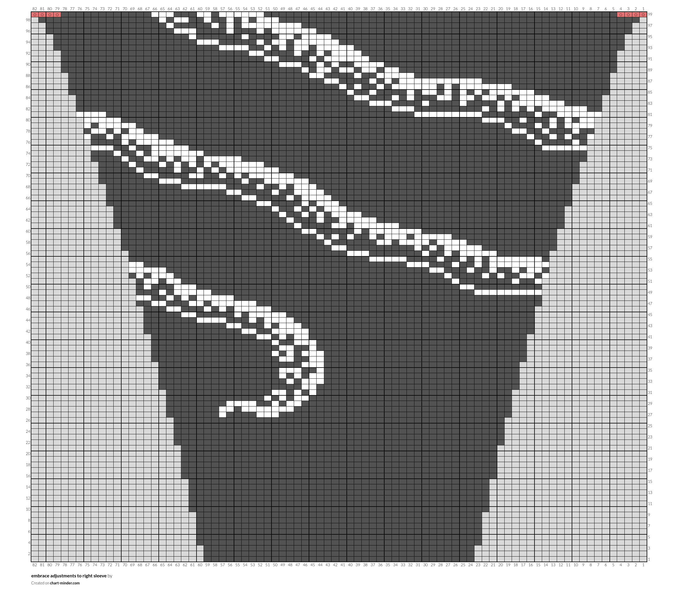 embrace adjustments to right sleeve