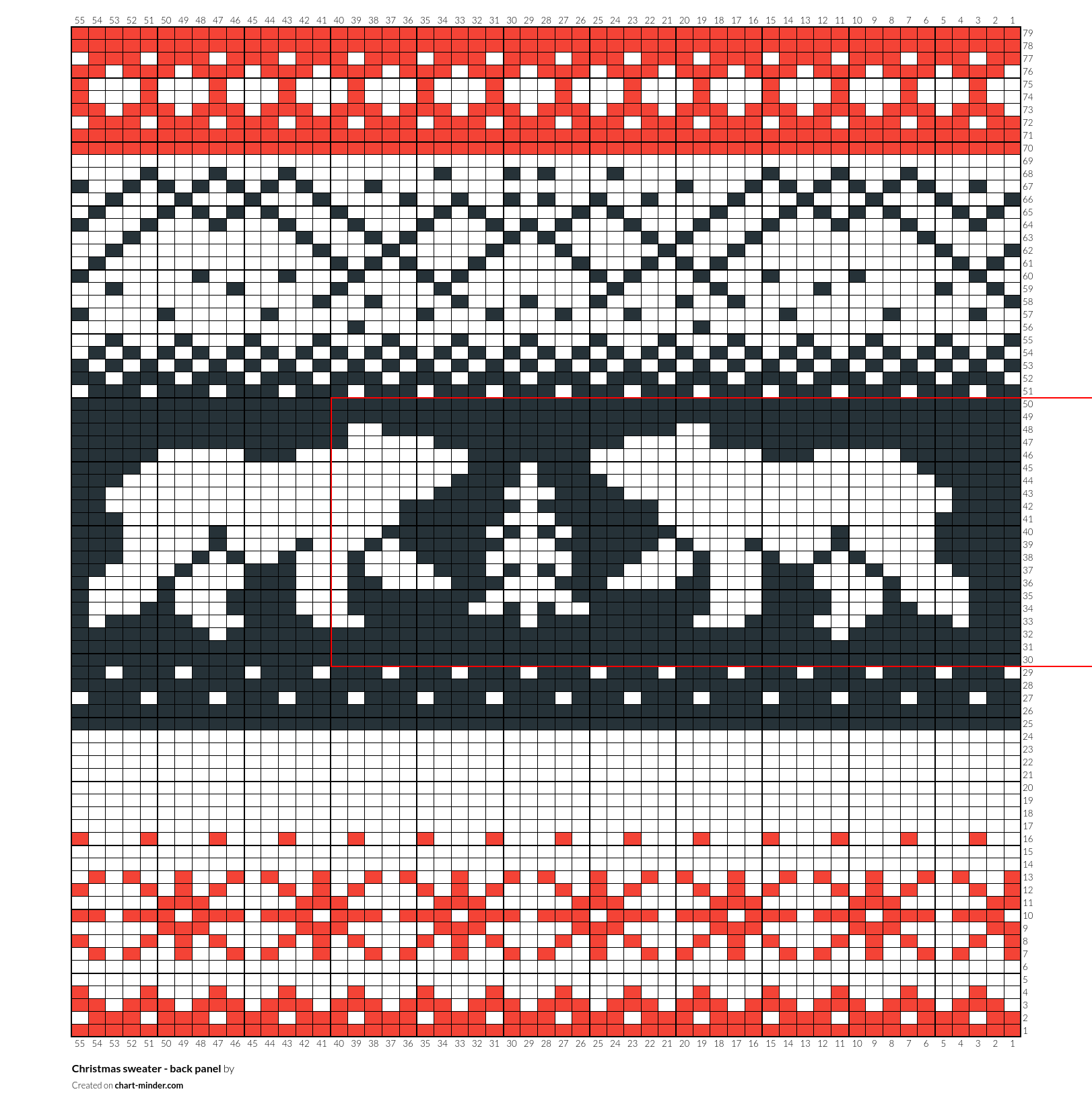 Christmas sweater - back panel