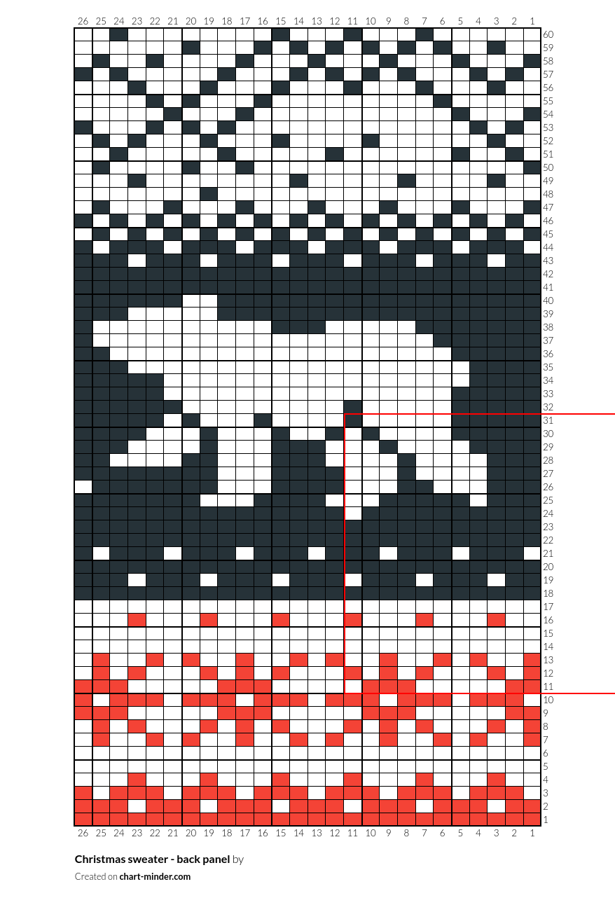 Christmas sweater - back panel