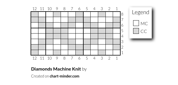 Diamonds Machine Knit
