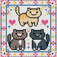 Lindsey Cat Pillow Design Front