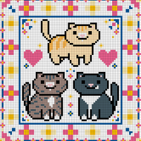 Lindsey Cat Pillow Design Front LARGER BORDER