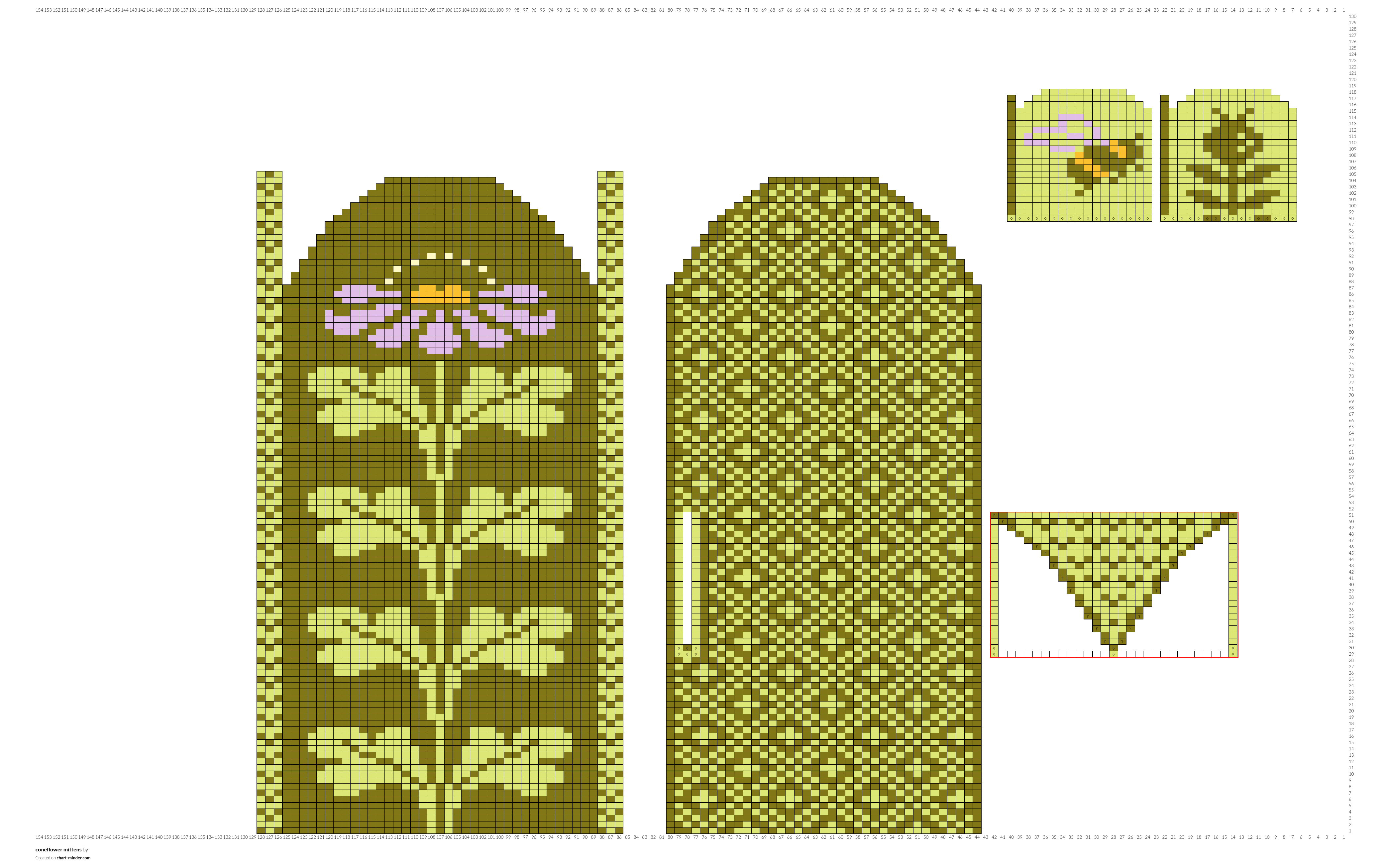 coneflower mittens 