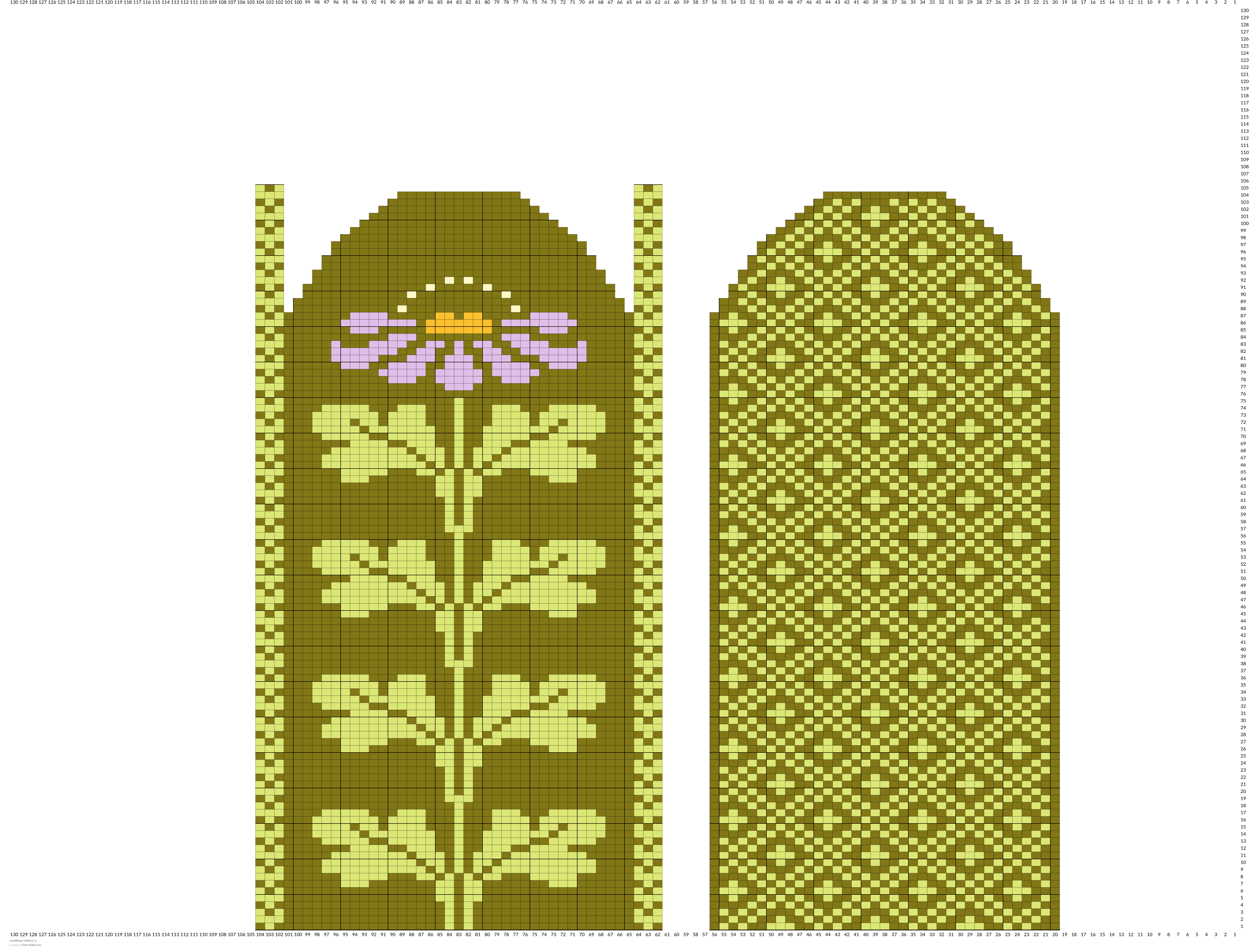 coneflower mittens 
