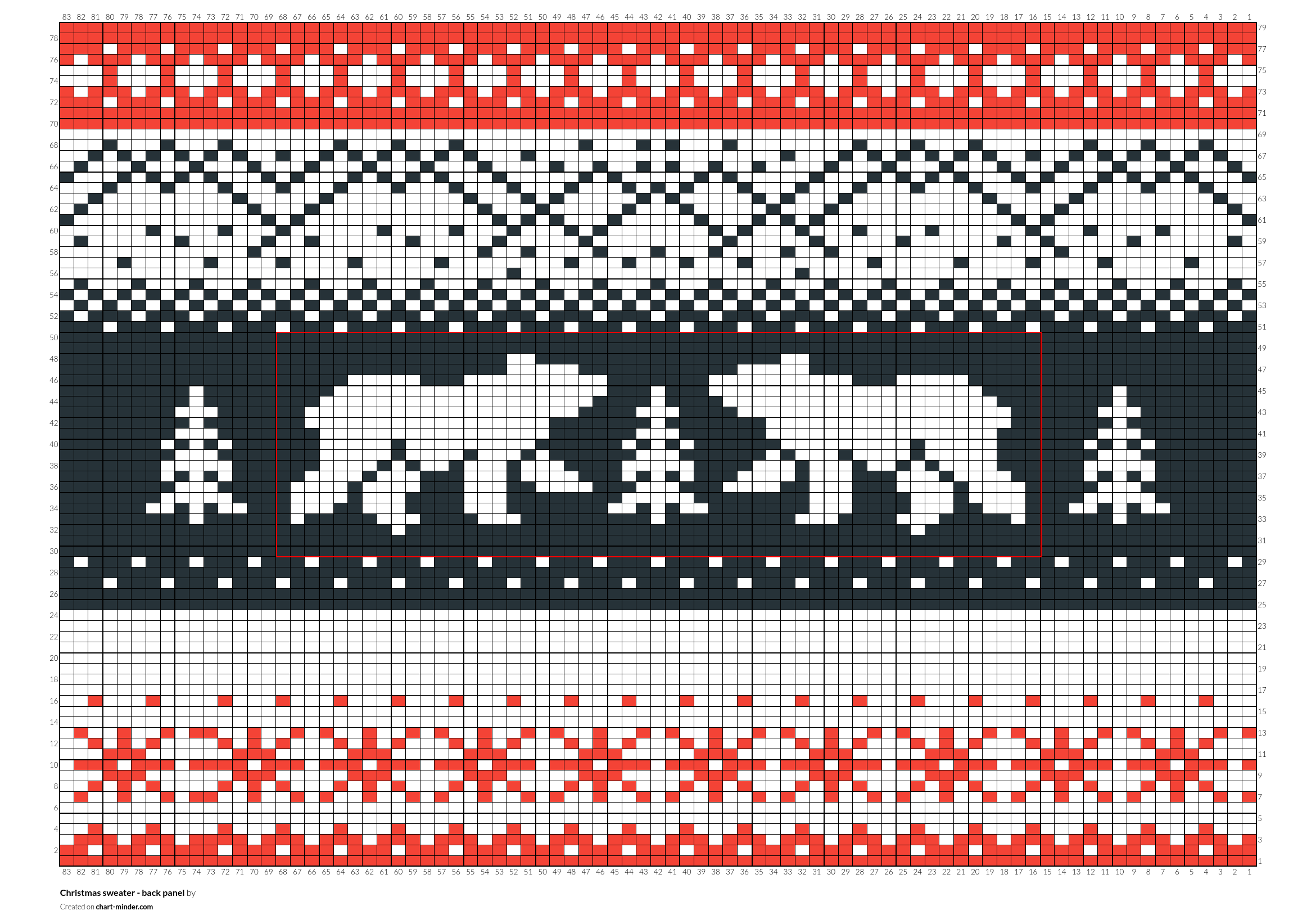 Christmas sweater - back panel