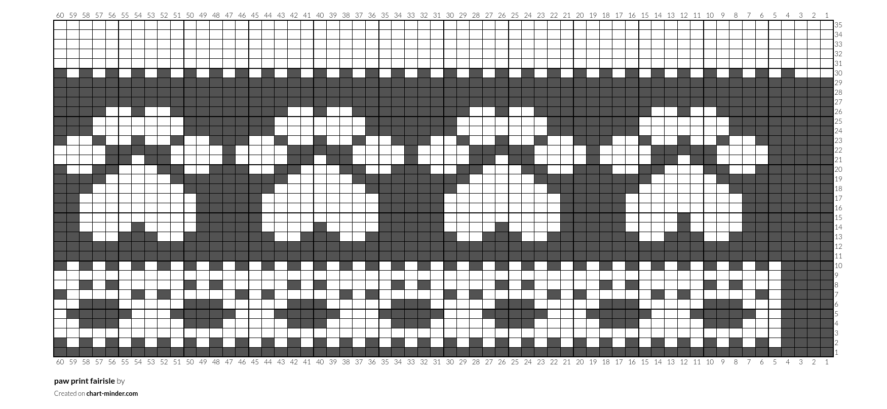 paw print fairisle