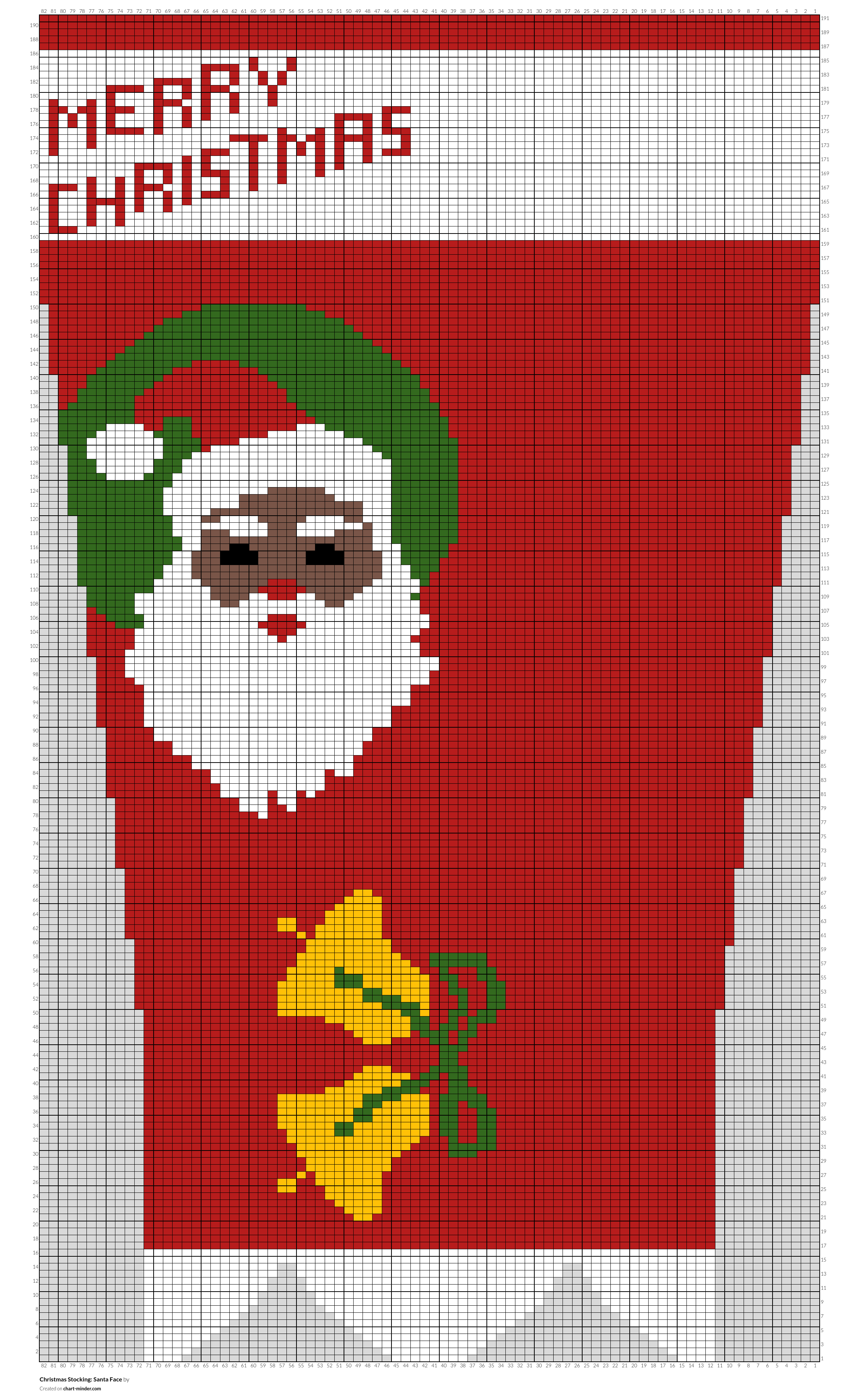 Christmas Stocking: Santa Face