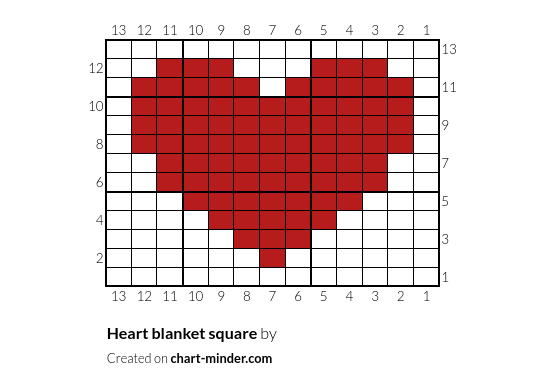 Heart blanket square