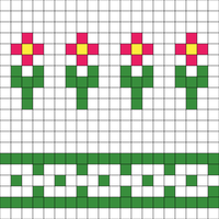 flower and green 5st repeat