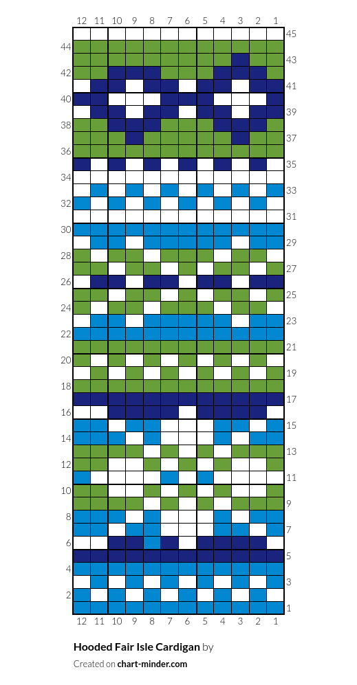 Hooded Fair Isle Cardigan