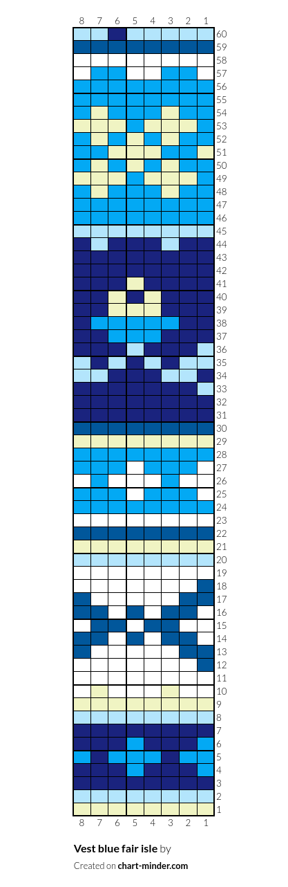 Vest blue fair isle