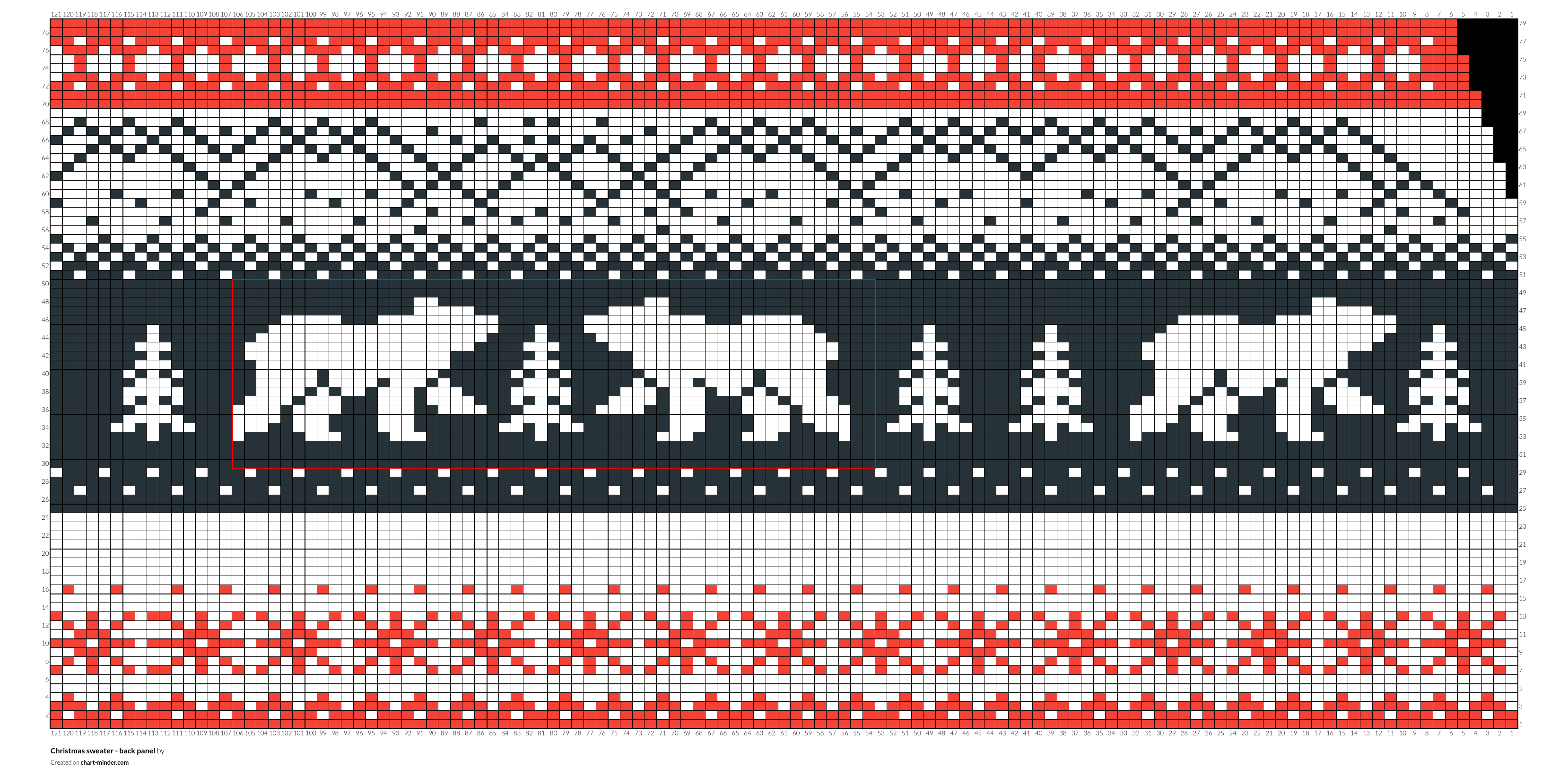 Christmas sweater - back panel