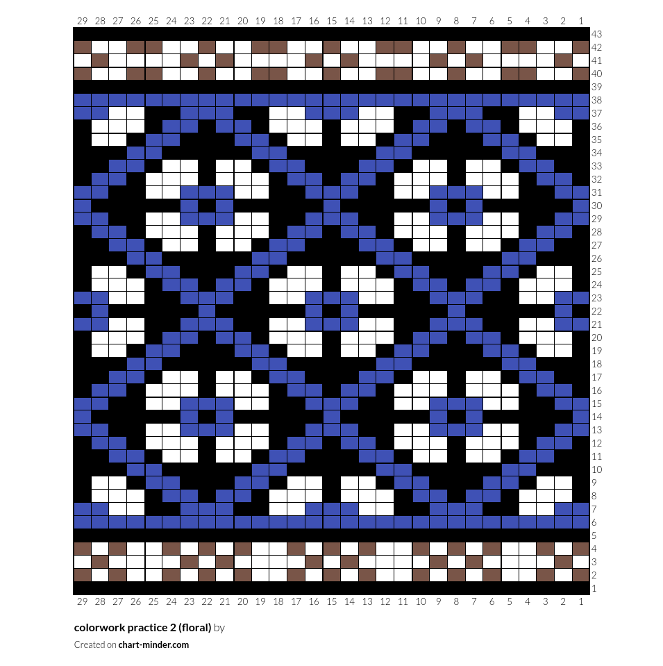 colorwork practice 2 (floral)