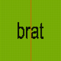 its like brat but its a throw pillow