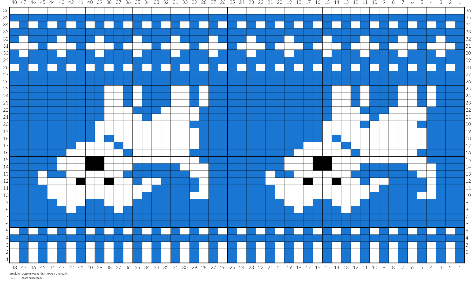 Stocking-Dog (48w x 35h)LittleAran Chart1