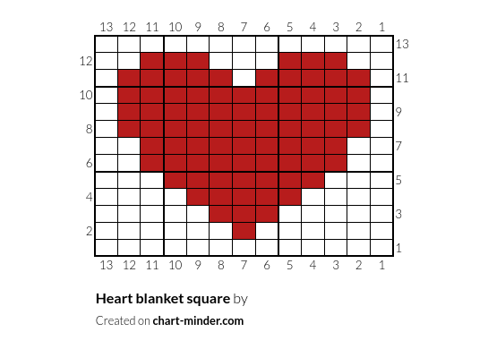Heart blanket square