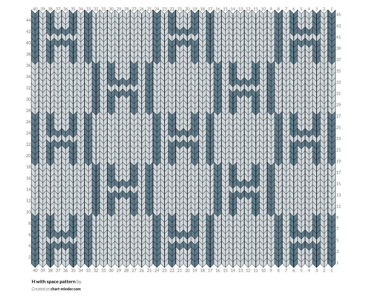 H with space pattern