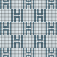 H with space pattern