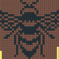 bee chart brown black closeup