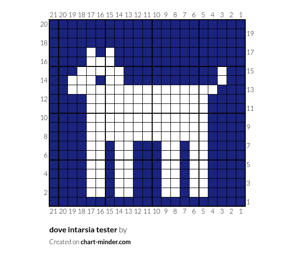 dove intarsia tester