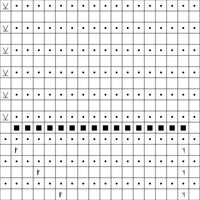 Flag - 14 stitches (medium, both sides)