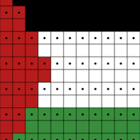 Flag - 11 stitches (small, both sides)