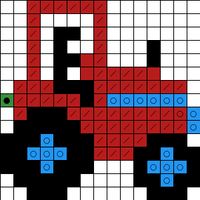 Tractor for hat-color and symbols