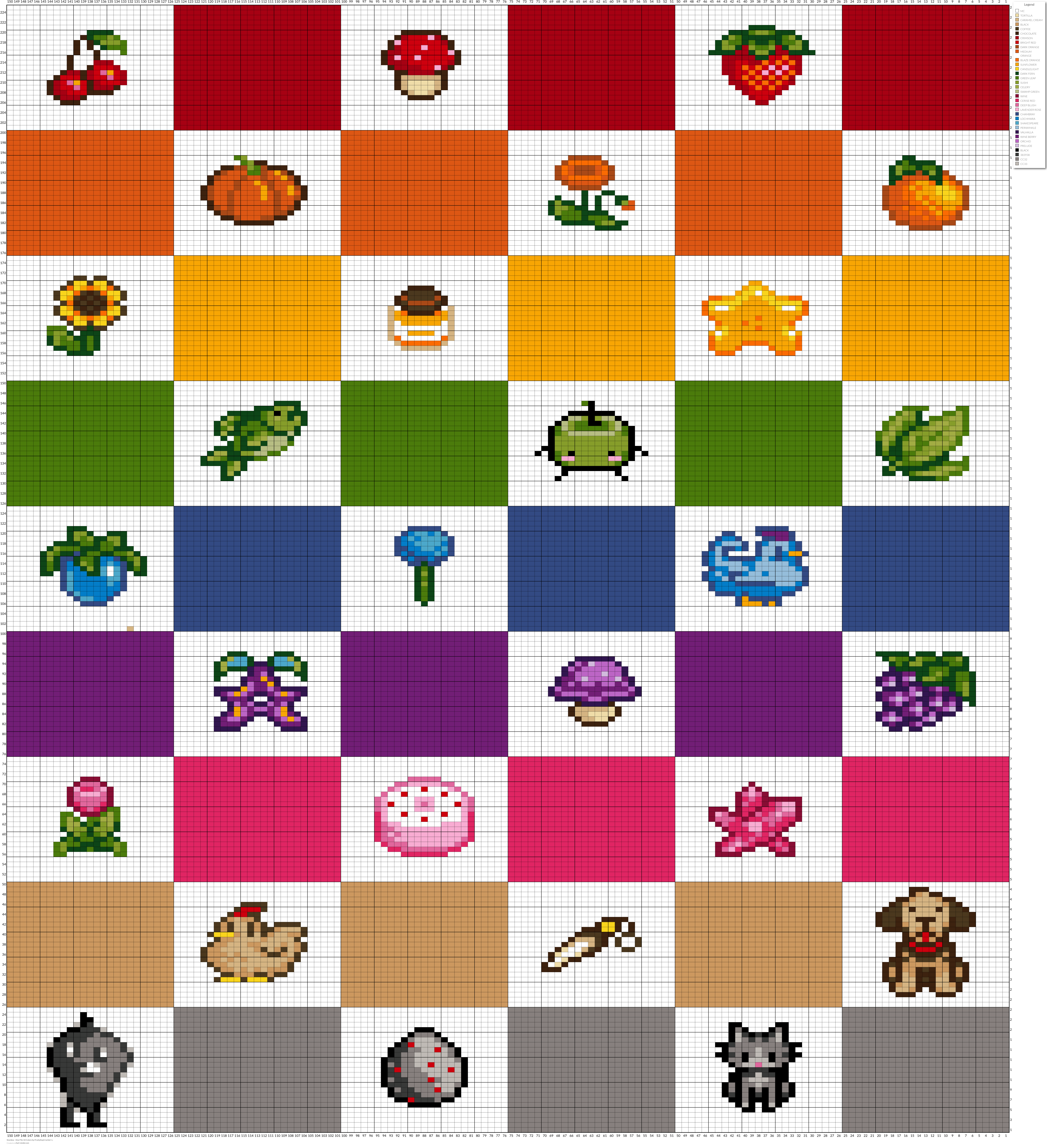 Stardew - One File 34 Colors by FruityDayCrochet