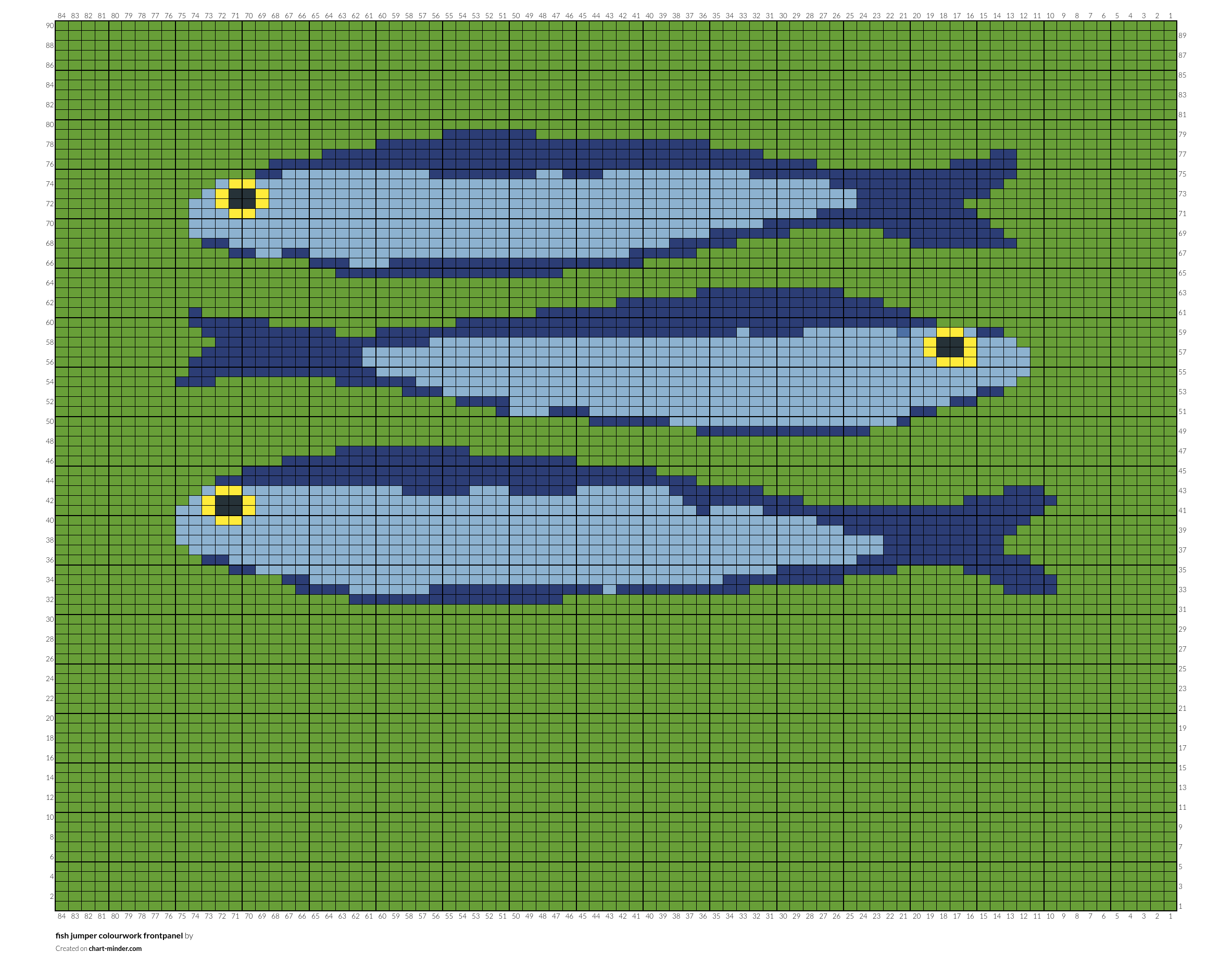 fish jumper colourwork frontpanel