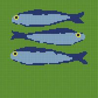 fish jumper colourwork frontpanel