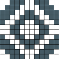 Blue hat white contrast