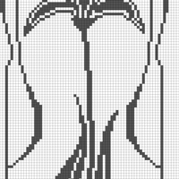 Filet crochet lily