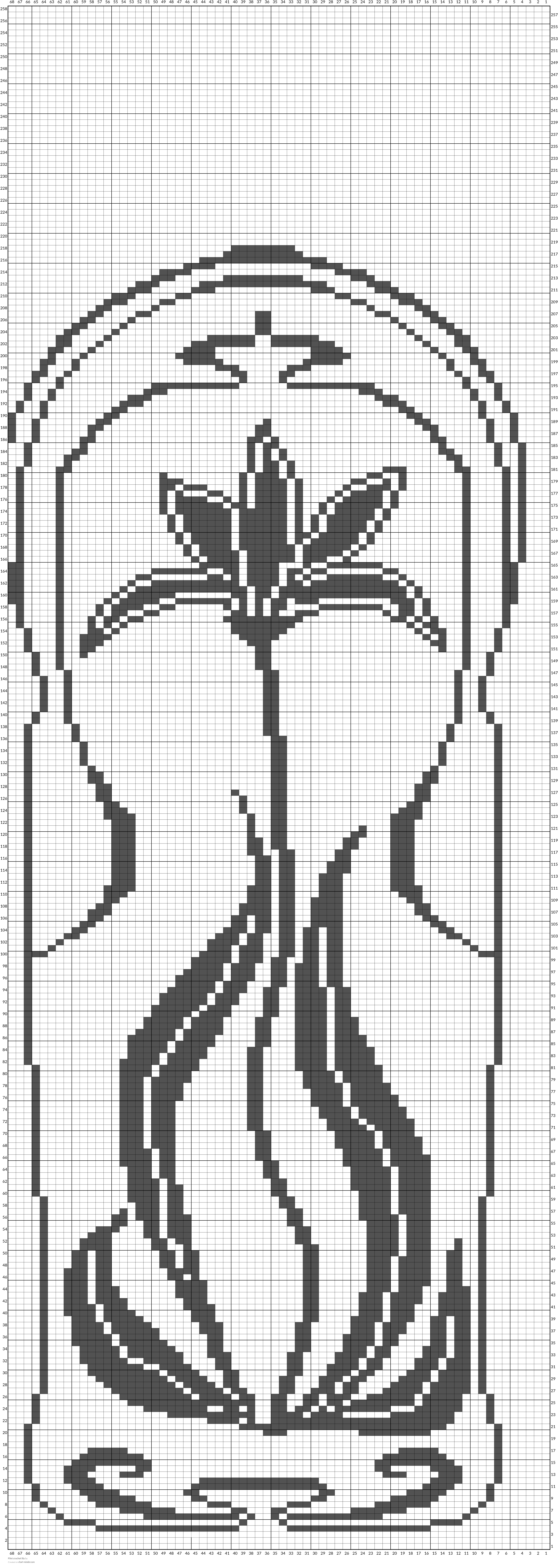 Filet crochet lily