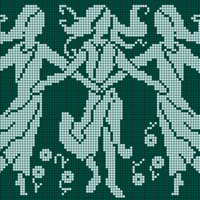 3 nymphs (135 stitches)