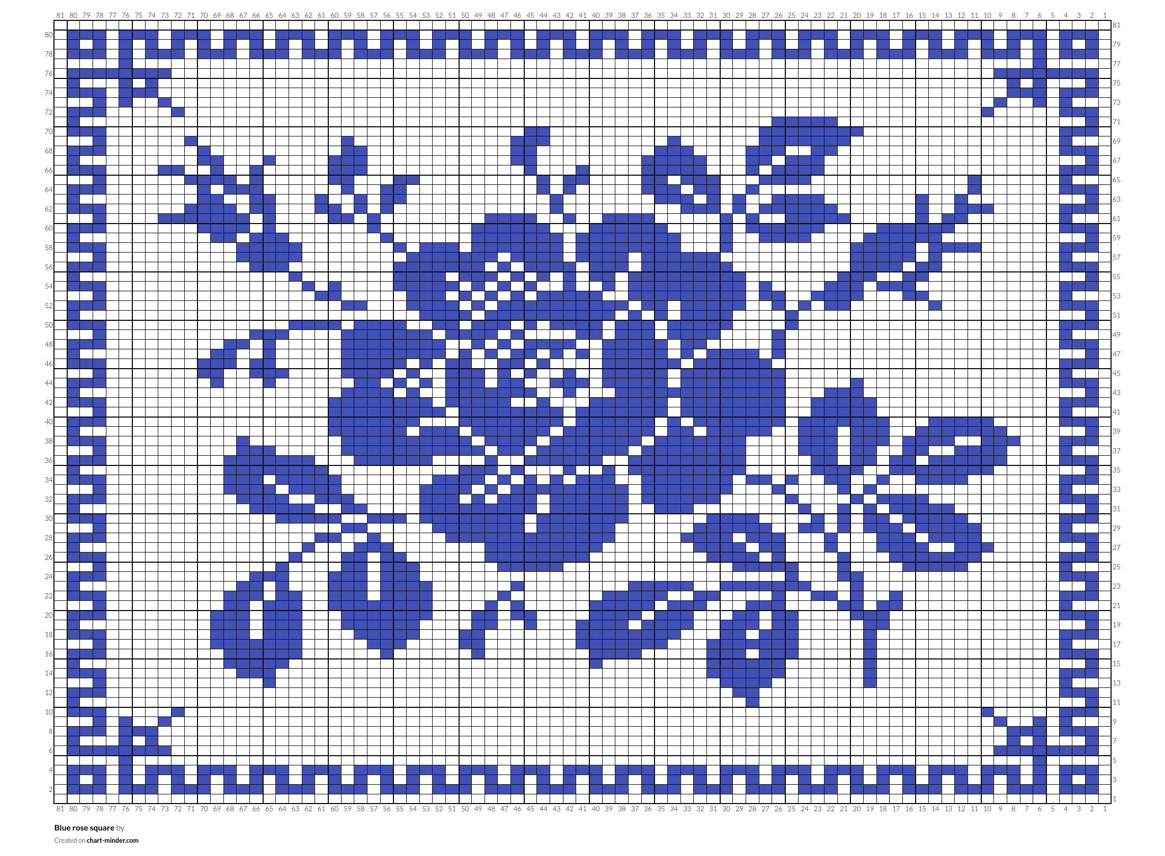 Blue rose square