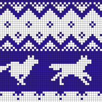 Running Wolves (50 stitches)