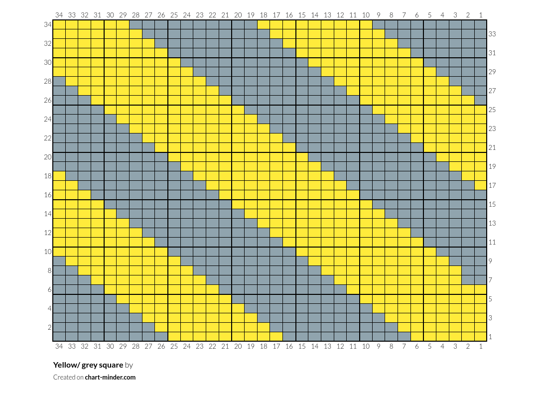 Yellow/ grey square